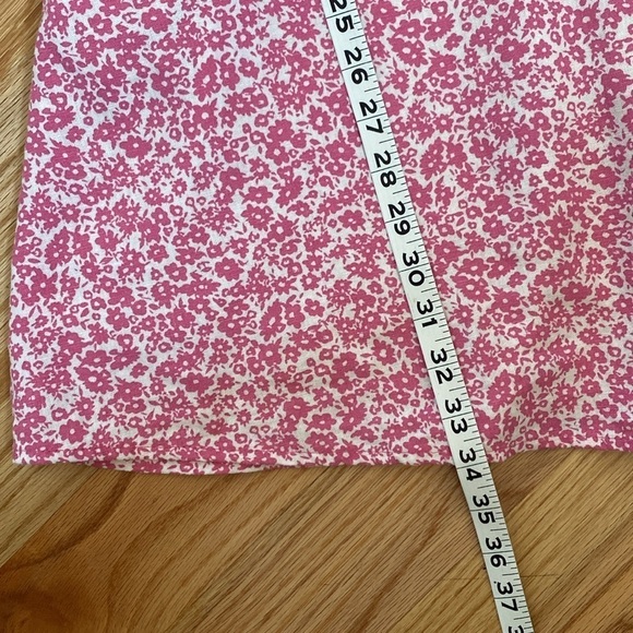 Old Navy Fit & Flare Mini Dress Womens Pink Linen blend  Floral Cami  Y2K  XL - Picture 9 of 13